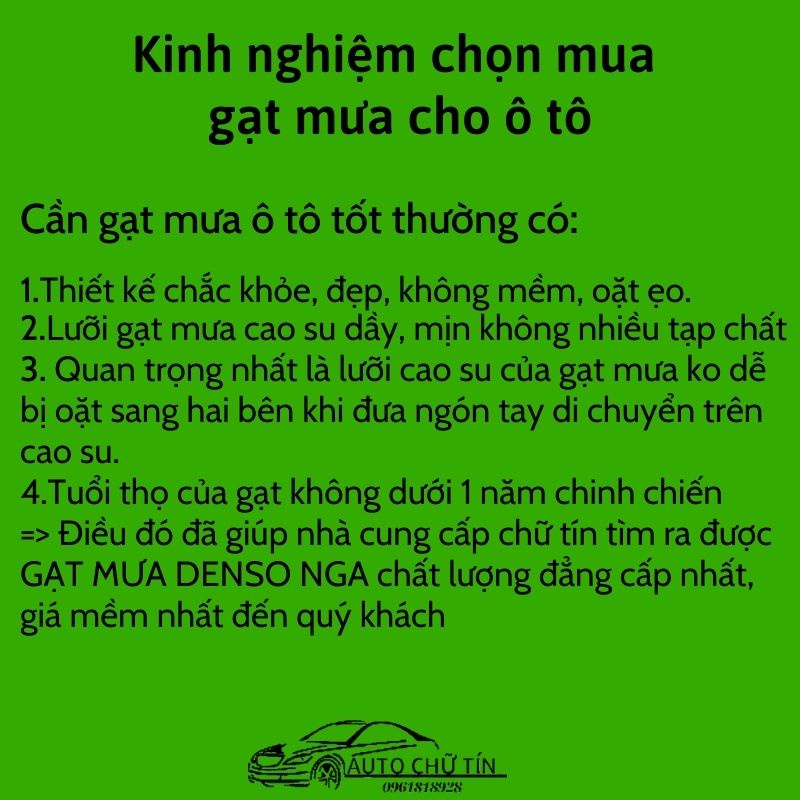 Gạt mưa xe ô tô Denso Rusia Nga siêu sạch đủ size lỗi 1 đổi 1 cao cấp