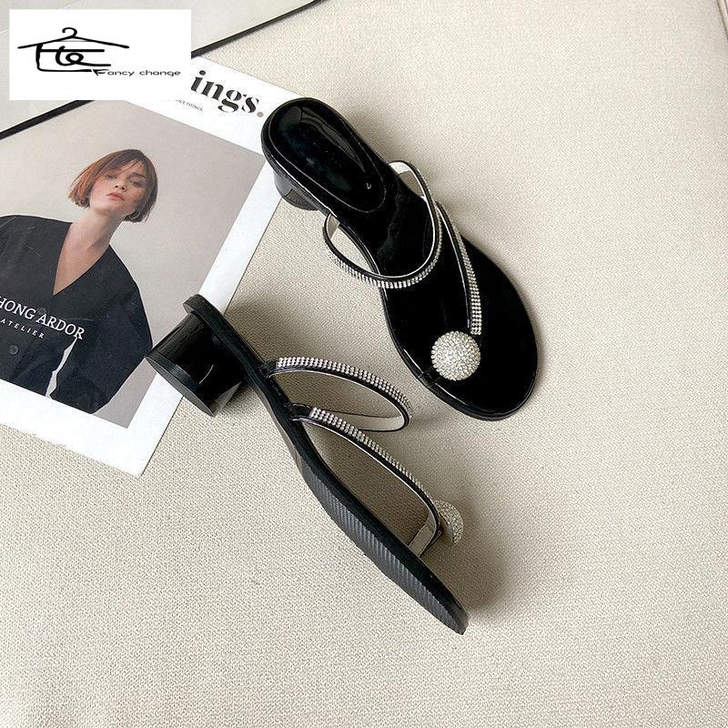 Dép Sandal Cao Gót 2022 Đính Đá Thời Trang Mùa Hè Cho Nữ