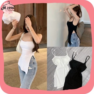 Áo hai dây xẻ tà xéo