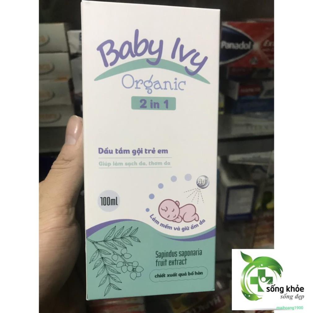 Dầu tắm gội cho bé BABY IVY 100% thảo dược- giúp ngăn ngừa rôm sảy, mẩn ngứa, mụn nhọt, chàm sữa, viêm da, kháng khuẩn