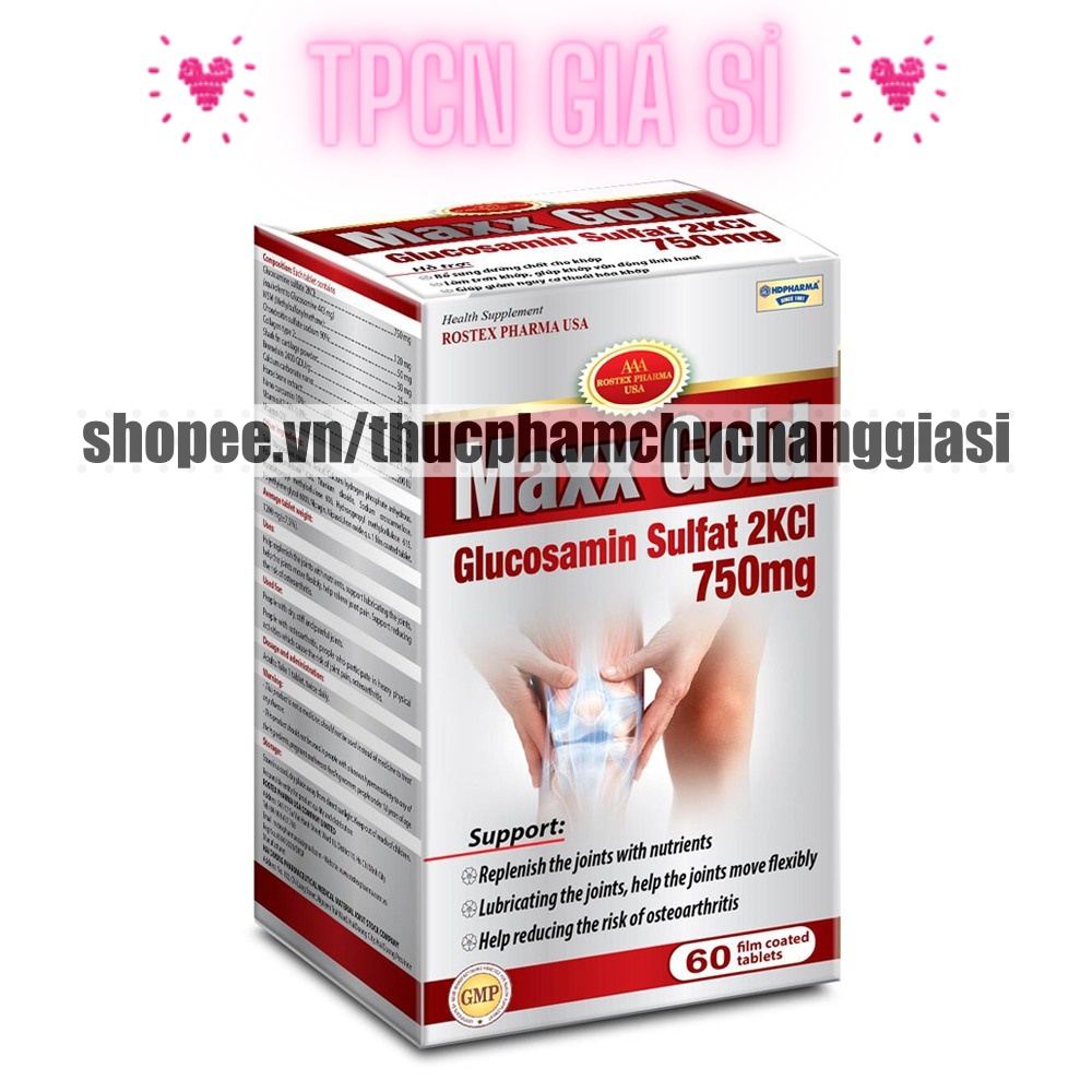 Viên uống MAXXGOLD bổ sung glucosamine, hỗ trợ xương khớp - Hộp 60 viên