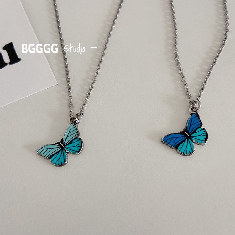 vòng cổ Mặt Hình Bướm Phong Cách Hiphop Cá Tính