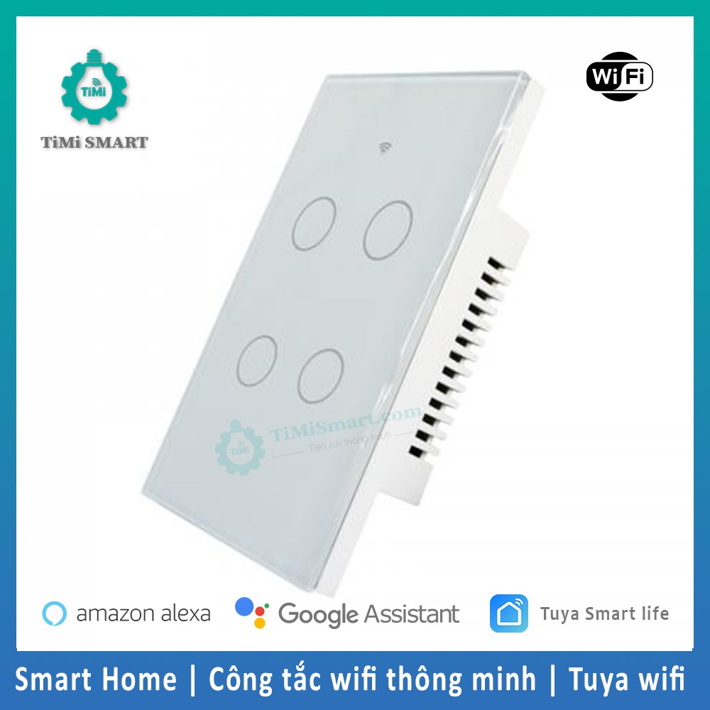 Công tắc thông minh 1-2-3-4 nốt Tuya Smart Life (Wifi + RF433)