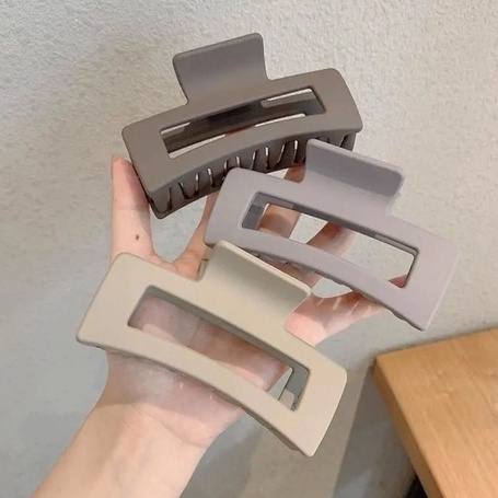 Kẹp Tóc Nhựa Hình Chữ Nhật Dài 11 cm Phong Cách Hàn Quốc - Hadichi