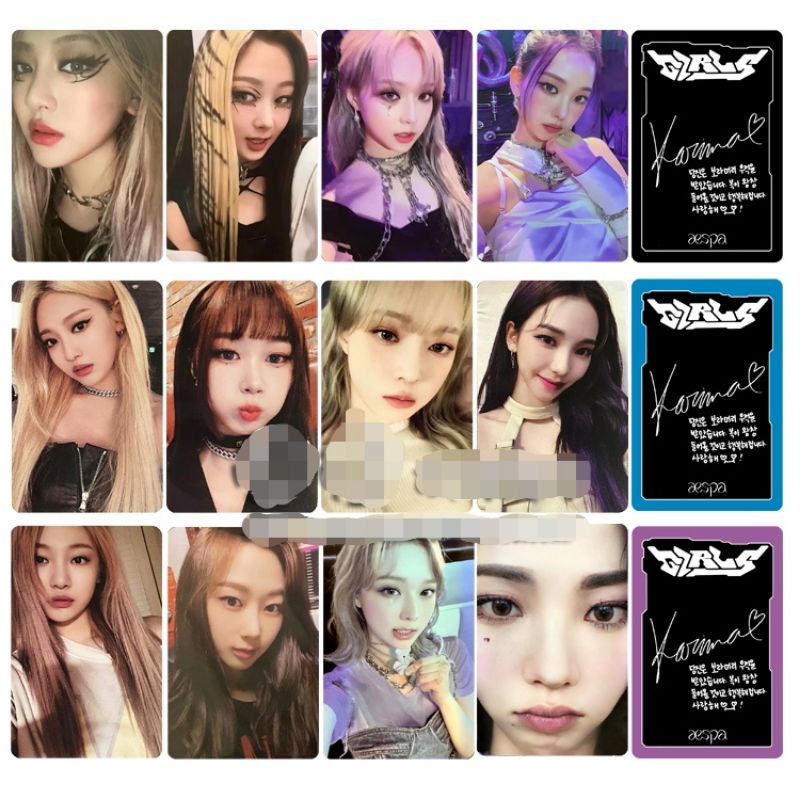 Set card ảnh unoff aespa - 2nd mini album 'Girls'