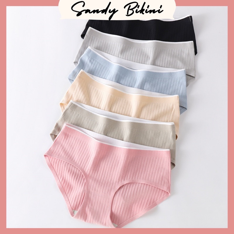 Quần Lót Nữ Kháng Khuẩn Cotton Tăm Ép Mượt Không Đường May Cao Cấp