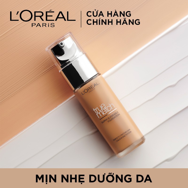 [Chính hãng] Kem nền mịn nhẹ dưỡng da dạng lỏng L'Oreal Paris True match Liquid Foundation 30ml