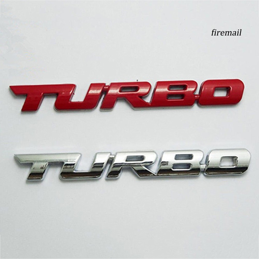 Decal 3d Chữ Turbo Bằng Kim Loại Trang Trí Xe Hơi