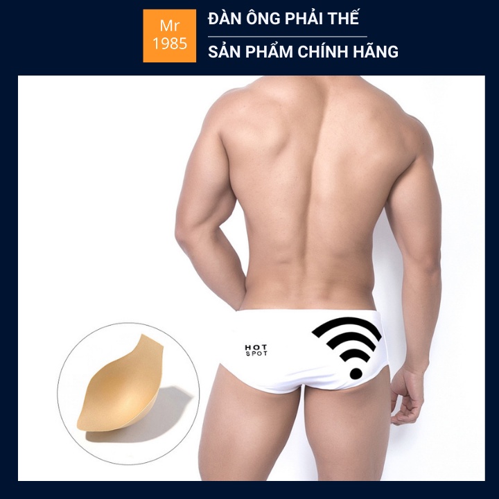 Quần bơi boxer chóng tia UV hiệu quả màu trắng mẫu mới 2023 Mr1985 MR14