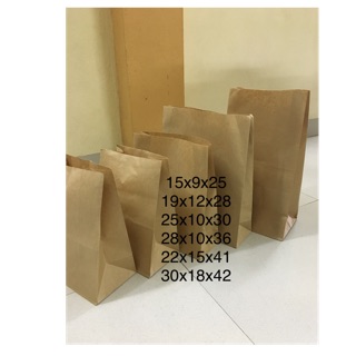 [ y hình] combo 100 túi giấy xi măng đủ size đáy vuông