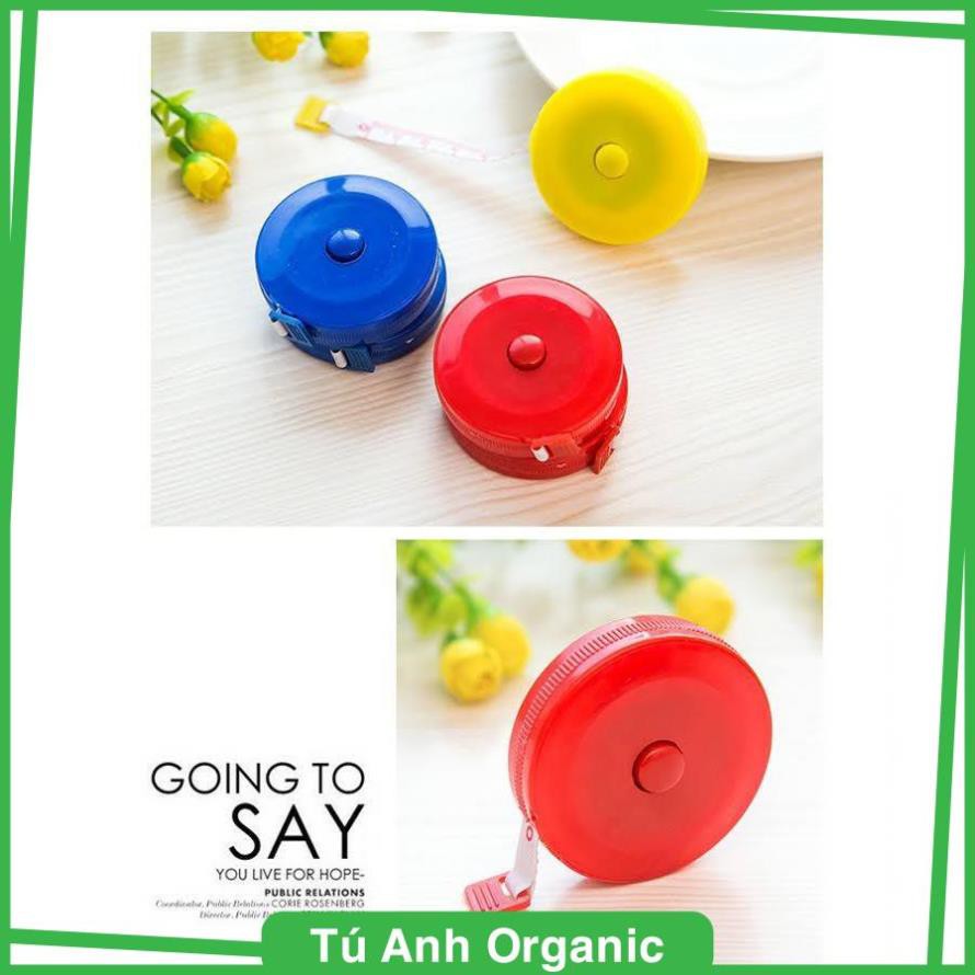 Thước Dây kéo rút tiện lợi - Hộp Tròn 1.5 Mét .
