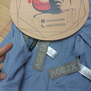 Áo Thun Nam Nữ #AGE2X Màu Light Blue