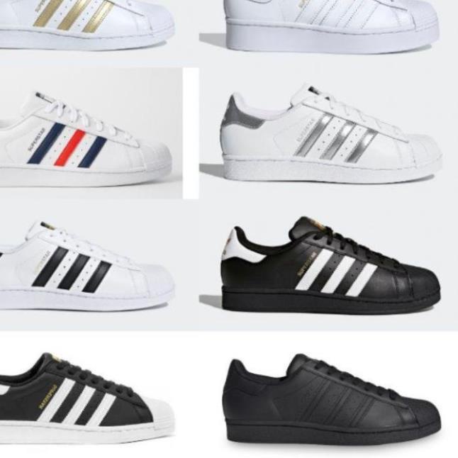 ❕ Hàng Sẵn Sàng!! Giày Thể Thao Adidas Superstar Foundation Phối Màu Đen Trắng Thời Trang Cá Tính Trẻ Trung 🌻