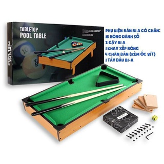 (Hàng sẵn) Đồ chơi bàn Bida mini gỗ Table Pool - Size lớn 69*37*17cm