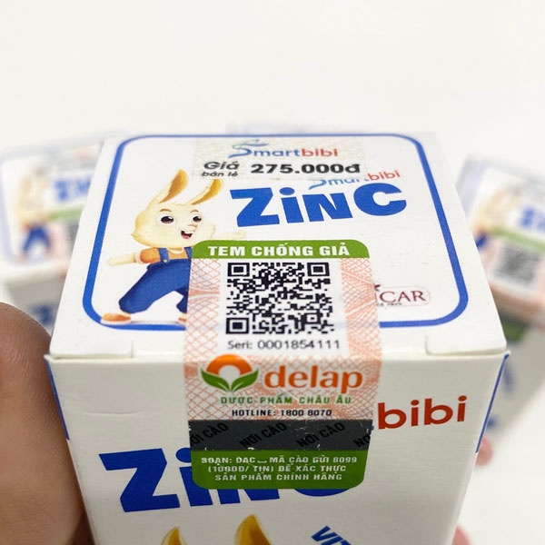 Smartbibi Zinc, hỗ trợ cải thiện tình trạng biếng ăn, chậm lớn ở trẻ thiếu kẽm (chai 30ml)