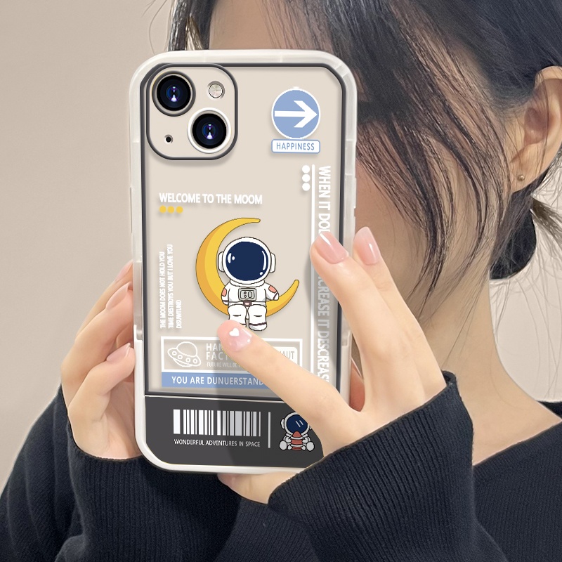 Ốp Điện Thoại Silicon TPU Mềm Trong Suốt Họa Tiết Hoạt Hình Có Giá Đỡ Vô Hình Cho IPhone 13 12 11 Pro X XR XS MAX SE 2020 6 6S 7 8 Plus