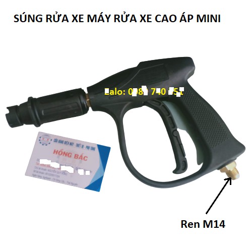 SÚNG RỬA XE CAO ÁP CHÂN REN BÉ M14