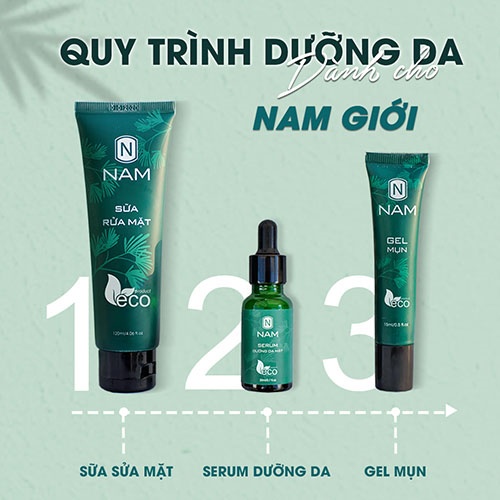 Bộ 3 sản phẩm mụn chăm sóc dành cho nam giới Mỹ Phẩm Nam