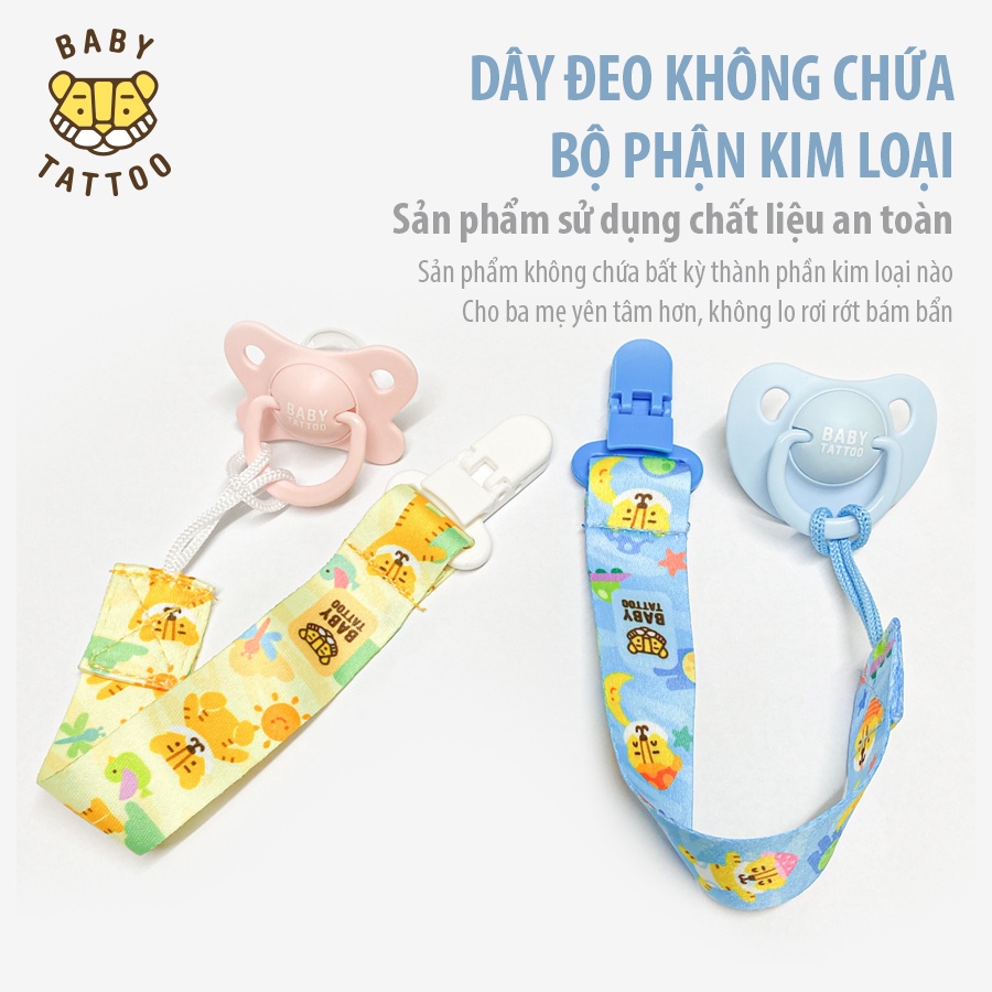 Dây Đeo Ti Giả Chống Rơi BABY TATTOO Đầu Kẹp Tiện Lợi Chắc Chắn, Thiết Kế Dễ Thương