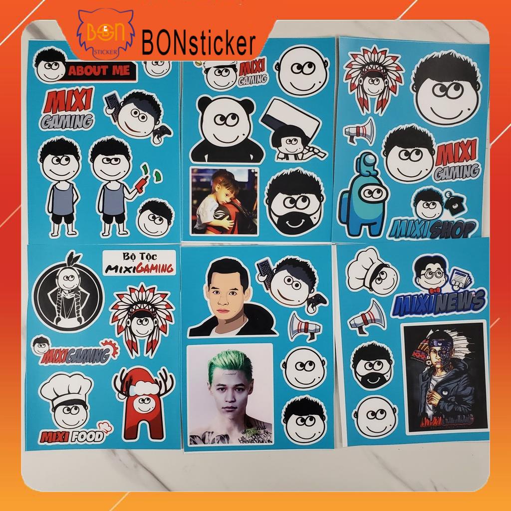 Sticker Hình Độ Mixi, Sticker Dán Xe, Tem Dán Xe Máy, Xe Điện Chống Thấm Nước,Hình Dán Chống Bay Màu