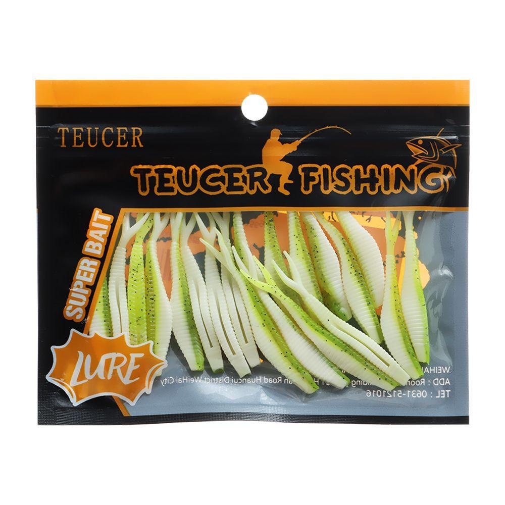 MUVAKO Bộ 20 Mồi Câu Cá Hình Giun Màu Sắc Linh Hoạt