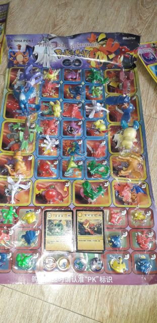 Sét bộ mô hình pokemonpk bằng nhựa có 3 size 1718