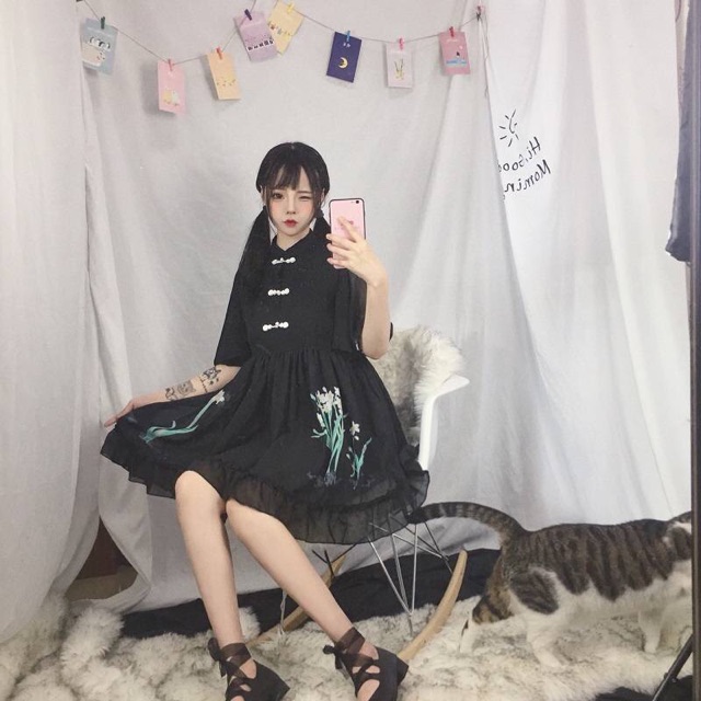 [CÓ SẴN] Đầm Lolita Hoa Huệ Tây Dáng Xoè(có video) | BigBuy360 - bigbuy360.vn