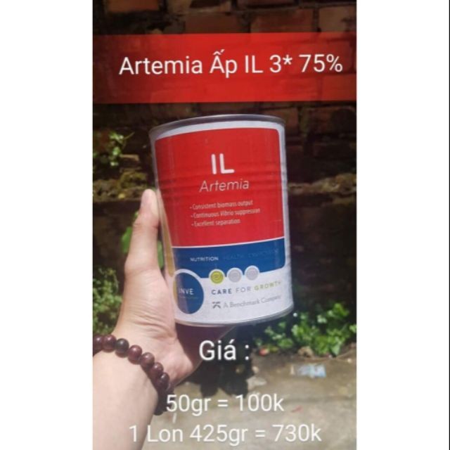 Artemia ấp nở hàng công ty Inve Thái Lan IL 3* ( 75% ) + IL 5*( 80% ) - Guppy Xanh