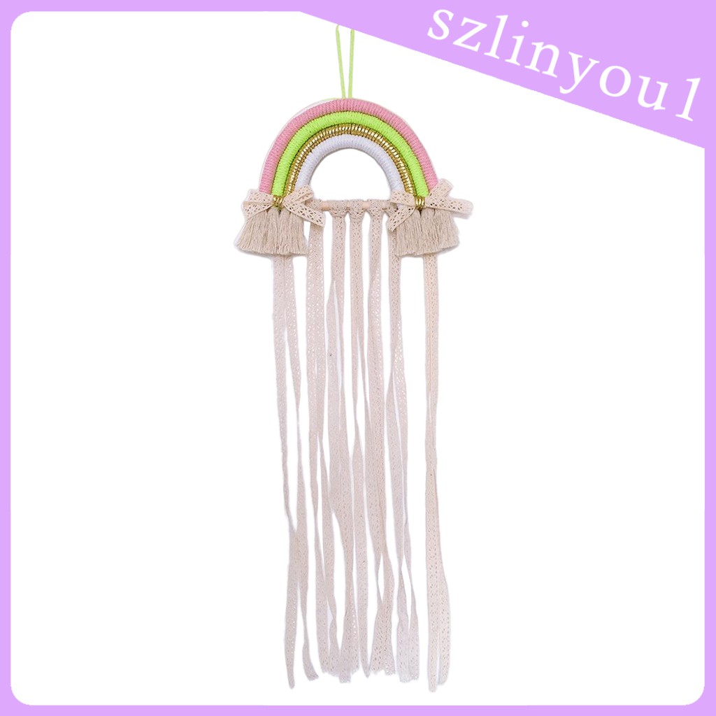Girls Hair Clips Holder Knitted Hanging Decor Sofa Fj A01
