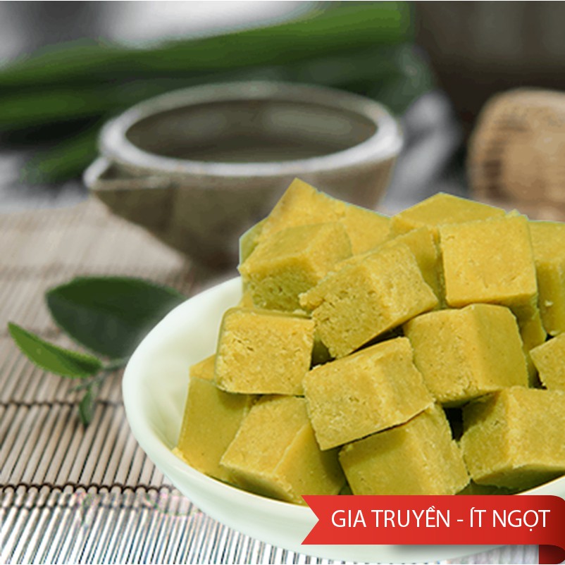 Bánh Đậu Xanh Trà Xanh  Matcha  Ít Ngọt  -  Hưng Long - 150G - Đặc Sản Việt Nam