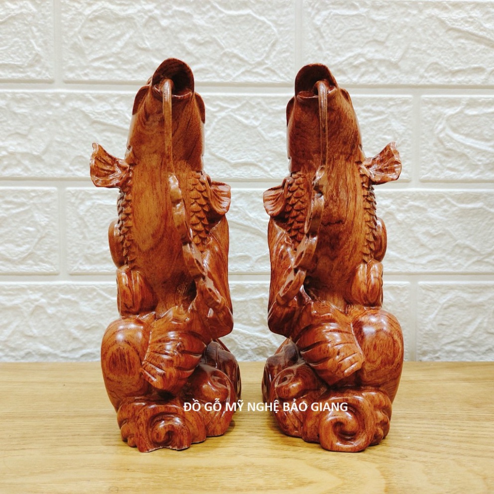 Cặp cá song ngư gỗ hương