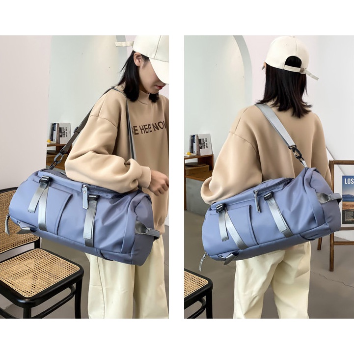 Balo Túi LVQUE túi du lịch nam nữ đi phượt size lớn có ngăn để giày, vải dù chống nước - Chiến Binh Store