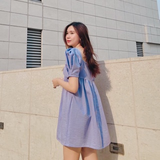 Váy tím tay phồng Fabric Holic