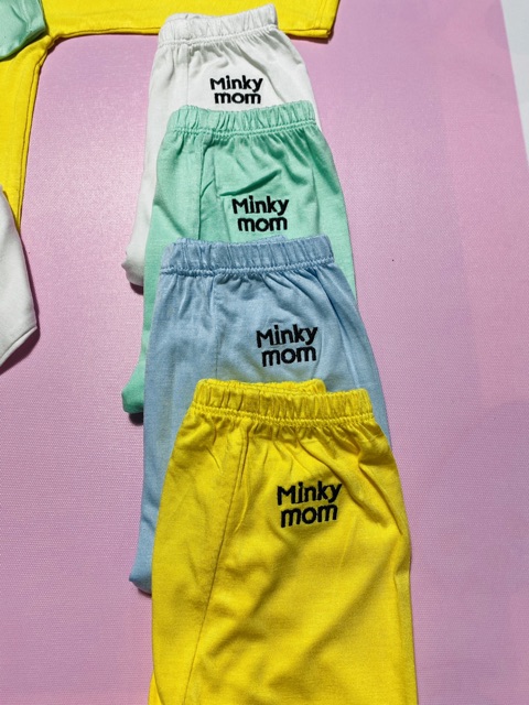 Bộ sơ sinh Minkymom màu trơn