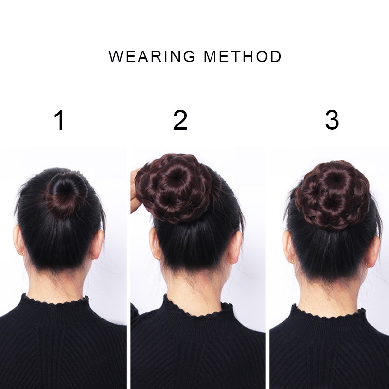 Búi tóc giả xoăn đính đá sành điệu dành cho nữ