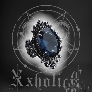 - nhẫn gothic đá xanh to