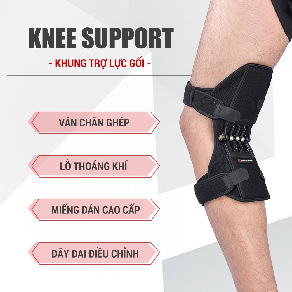 Khung nâng đầu gối, trợ lực đầu gối PowerKnee chính hãng GoodFit GF519K (1 chiếc) - bán sỉ