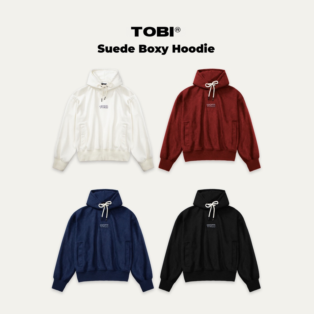 Áo hoodie da lộn TOBI