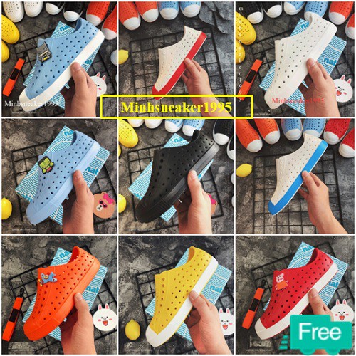 (TẶNG BOX+ GIÁ SỈ) Giày Native Nam Nữ Siêu Nhẹ Giày Lười Cao Cấp