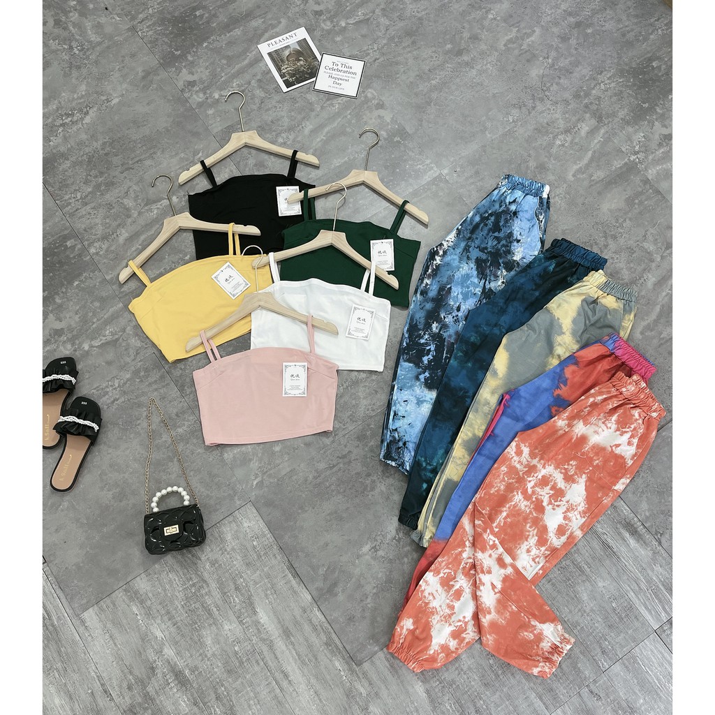 Sét Croptop 2 Dây Mix Quần Boom | BigBuy360 - bigbuy360.vn