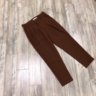 Quần baggy công sở dáng gấu bằng màu đen basic, quần tây công sở dễ phối đồ