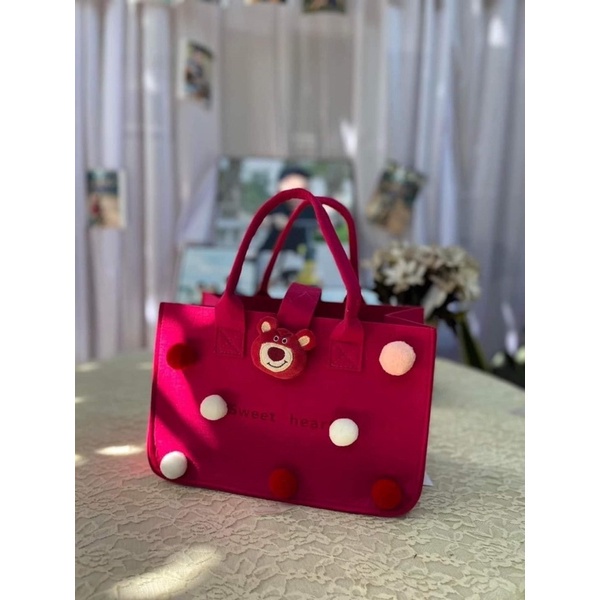 MVP2646 Túi xách bản to túi bỉm sữa màu kẹo đa năng cho mẹ và bé hoạt hình dễ thương