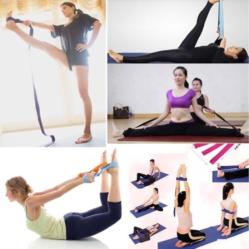 Dây Đai Tập Yoga Strap Sợi Cotton Cao Cấp ANFIT Siêu Bền Dài 1,83m x 3,8cm và 2,5m x 3,8cm