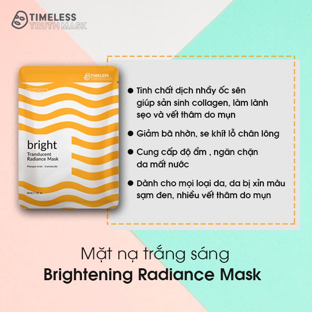 (COMBO GÍA TỐT) Set 10 Mặt Na Sợi Tơ Đài Loan Timeless Truth Dưỡng Ẩm, Dưỡng Trắng, Chống Lão Hóa Da