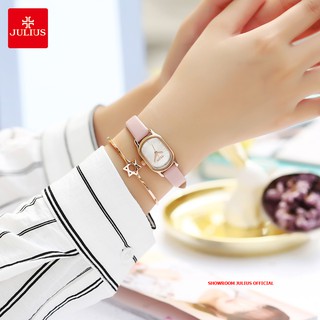 [Julius Mall Store] Đồng hồ nữ Julius JA-1112 dây da