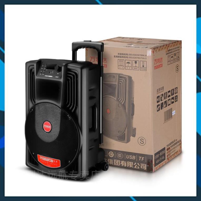 Loa kéo di động Malata 9018 Loa Bluetooth Không Dây Thùng Gỗ Kèm 1 Micro Nghe Nhạc Hay Âm Thanh Chất Lượng Mico karaoke