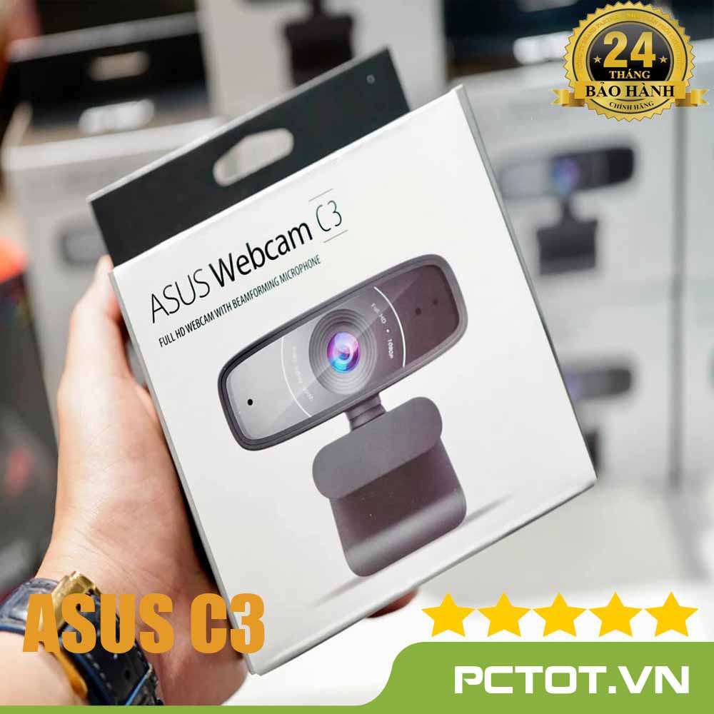 Webcam Asus C3 FullHD 1080p (Hình ảnh FullHD 1080, 30Fps) - Chính hãng phân phối (BH 36 tháng) | BigBuy360 - bigbuy360.vn