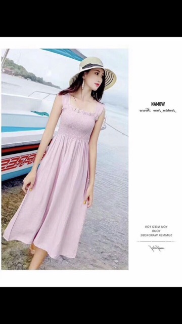 [ẢNH THẬT] Váy maxi 2 dây đi biển nhiều màu | BigBuy360 - bigbuy360.vn