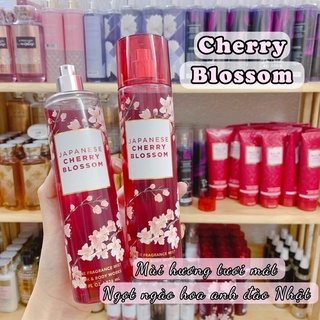 Xịt thơm bodymist - sữa tắm Bath and Bodyworks Japanese Cherry Blossom 236ml