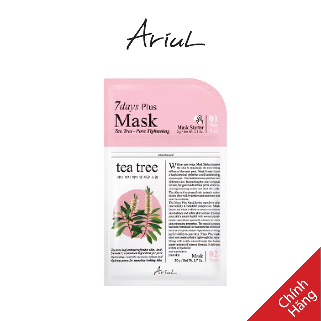 Mặt Nạ Nhân Đôi Dưỡng Chất Từ Thiên Nhiên Ariul 7days Plus Mask 20g | BigBuy360 - bigbuy360.vn